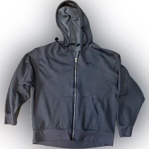Nike Dark Gray Zip-Up Hoodie Size M (23 in. across armpits)